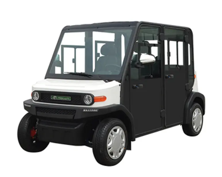 Fully enclosed cabin of the Finns Auto Air-Conditioned Golf Cart
